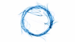 Blue simple white smoke abstract circles