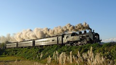 Blue skies locomotives trains