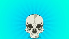 Blue skulls minimalistic