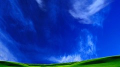 Blue skyline fields Car