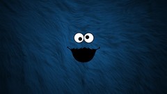 Blue smiling Sesame Street Cookie Monster