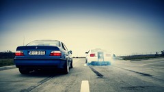 Blue smoke cars Ford roads bmw m3 vehicles Ford mustang ford 