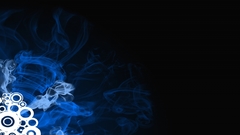 Blue smoke left corner
