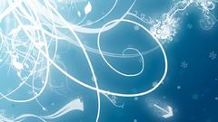 Blue snow snowflakes arrows