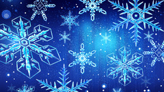 Blue snowflakes