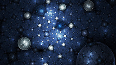 Blue sparkle balls abstract