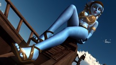 Blue star wars 3d blue hair brown eyes ecchi 3D girls twi lek 