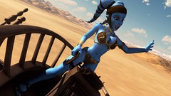 Blue star wars 3d blue hair brown eyes ecchi 3D girls twi lek 