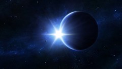 Blue sun outer space