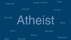 Blue text atheism