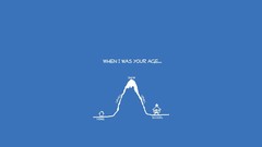 Blue text childhood minimalistic artwork