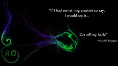 Blue text Green minimalistic Quotes