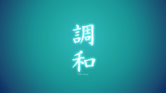 Blue text Japanese Typography blue background Simple Background