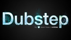 Blue text Music dubstep grey background