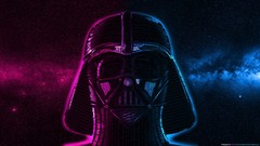 Blue text purple Typography star wars Darth Vader helmets 