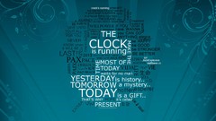 Blue text time hope peace German clocks cheers Today uplift