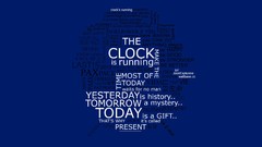 Blue text time Typography German clocks clean cheers 