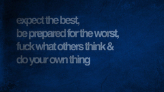 Blue text Typography