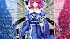 Blue touhou wings dress