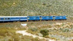 Blue train long view