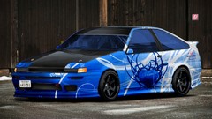 Blue tuning cars 3d