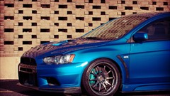 Blue tuning cars Lancer Mitsubishi Lancer Evolution X