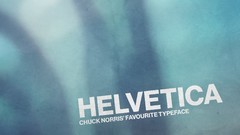 Blue Typography chuck norris minimalistic Helvetica