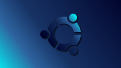 Blue ubuntu computer