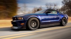 Blue vehicles Ford mustang