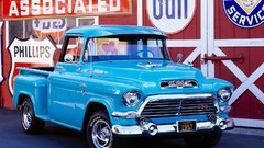 Blue vintage cars hot