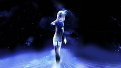 Blue vocaloid kagamine rin thigh highs