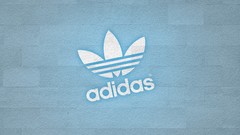 Blue wall Adidas azure brands logos