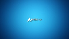 Blue wall Linux colored arch linux gnu