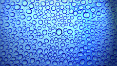 Blue water drops