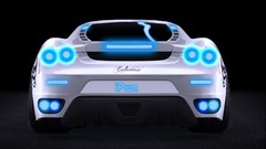 Blue white cars Ferrari