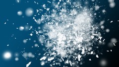 Blue white explosion