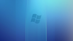 Blue windows computer