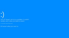 Blue windows PC minimalistic Blue Screen of Death