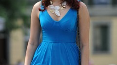 Blue woman Actress stills brunettes models photo shoot indian 