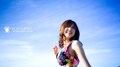 Blue woman asians artwork skyscapes