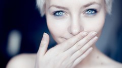 Blue woman blondes blue eyes portraits