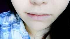 Blue woman blue eyes stock