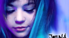 Blue woman emo brunettes jena lee emo girl
