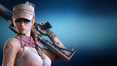 Blue woman Guns game