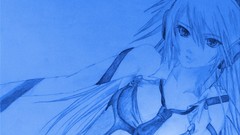 Blue woman Pencils Anime drawings