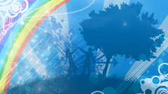 Blue World rainbow vector dreamy