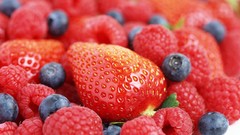 Blueberries strawberries fruits