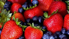 Blueberries strawberries fruits