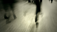 Blur monochrome running
