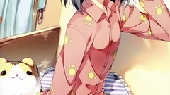 Blush anime girls blue eyes panties Hentai Ouji to Warawanai 